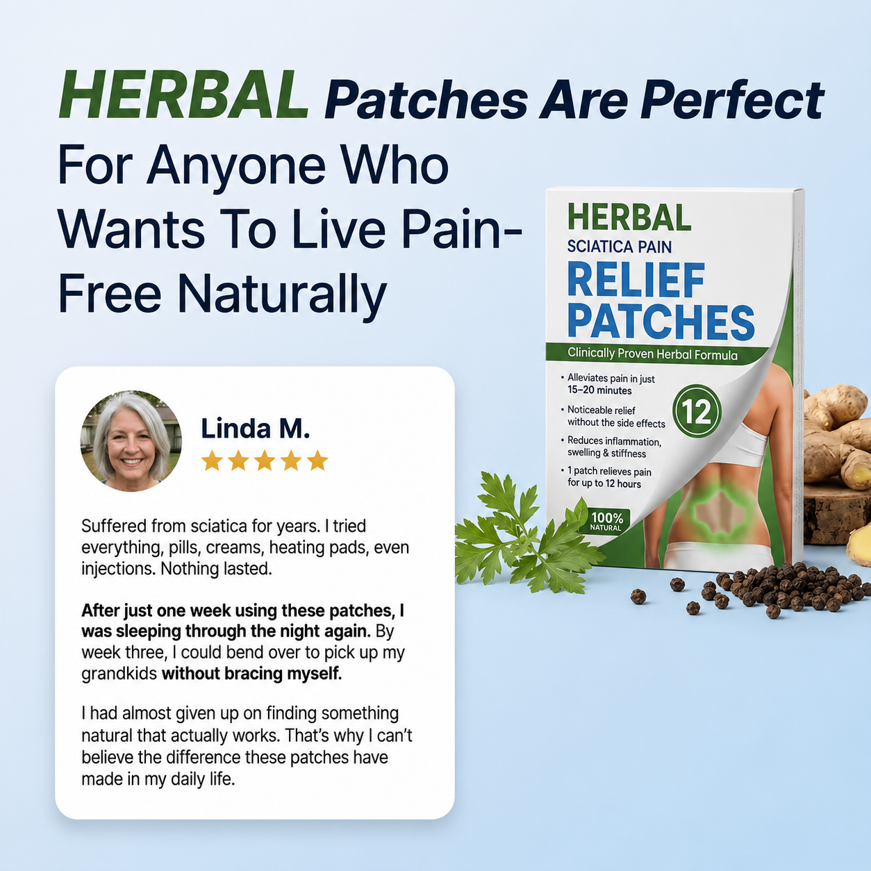Herbal Sciatica Relief Patches
