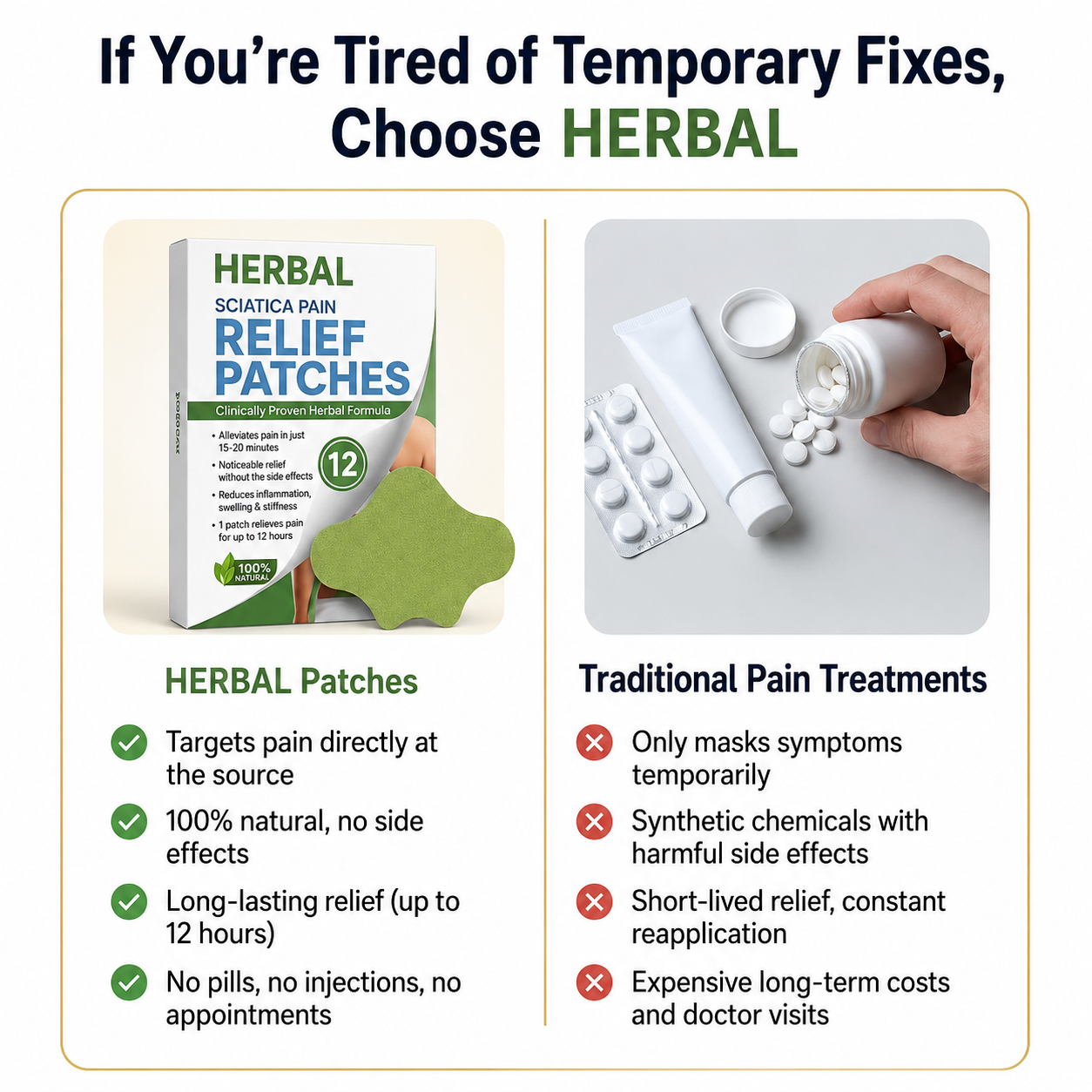 Herbal Sciatica Relief Patches
