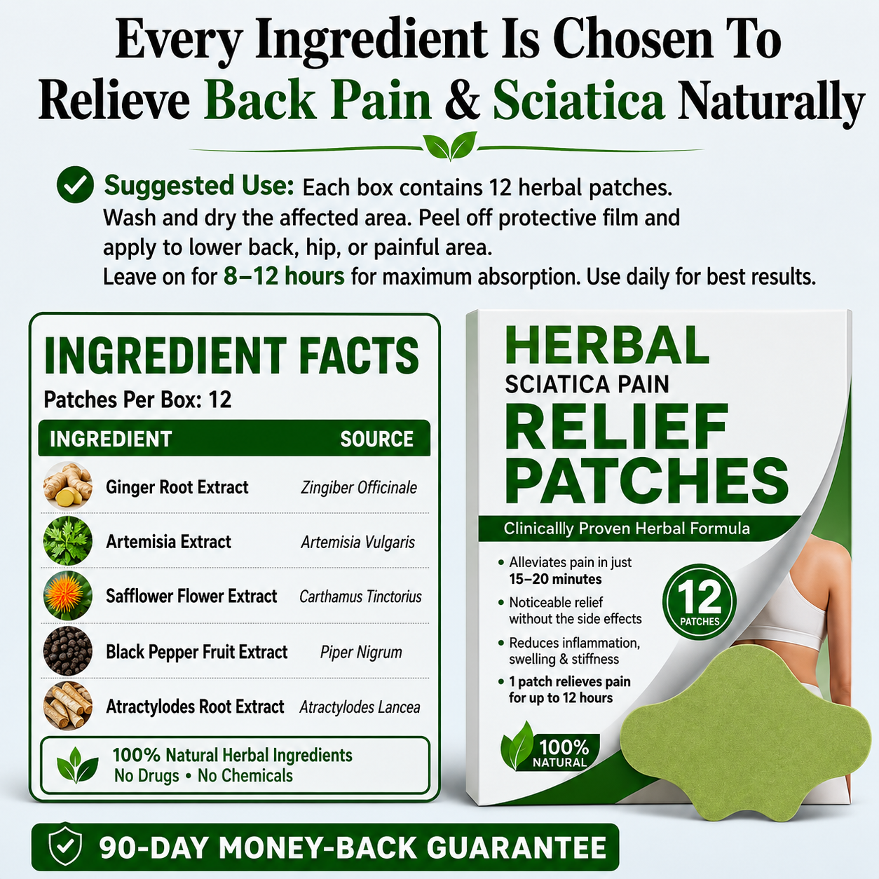 Herbal Sciatica Relief Patches