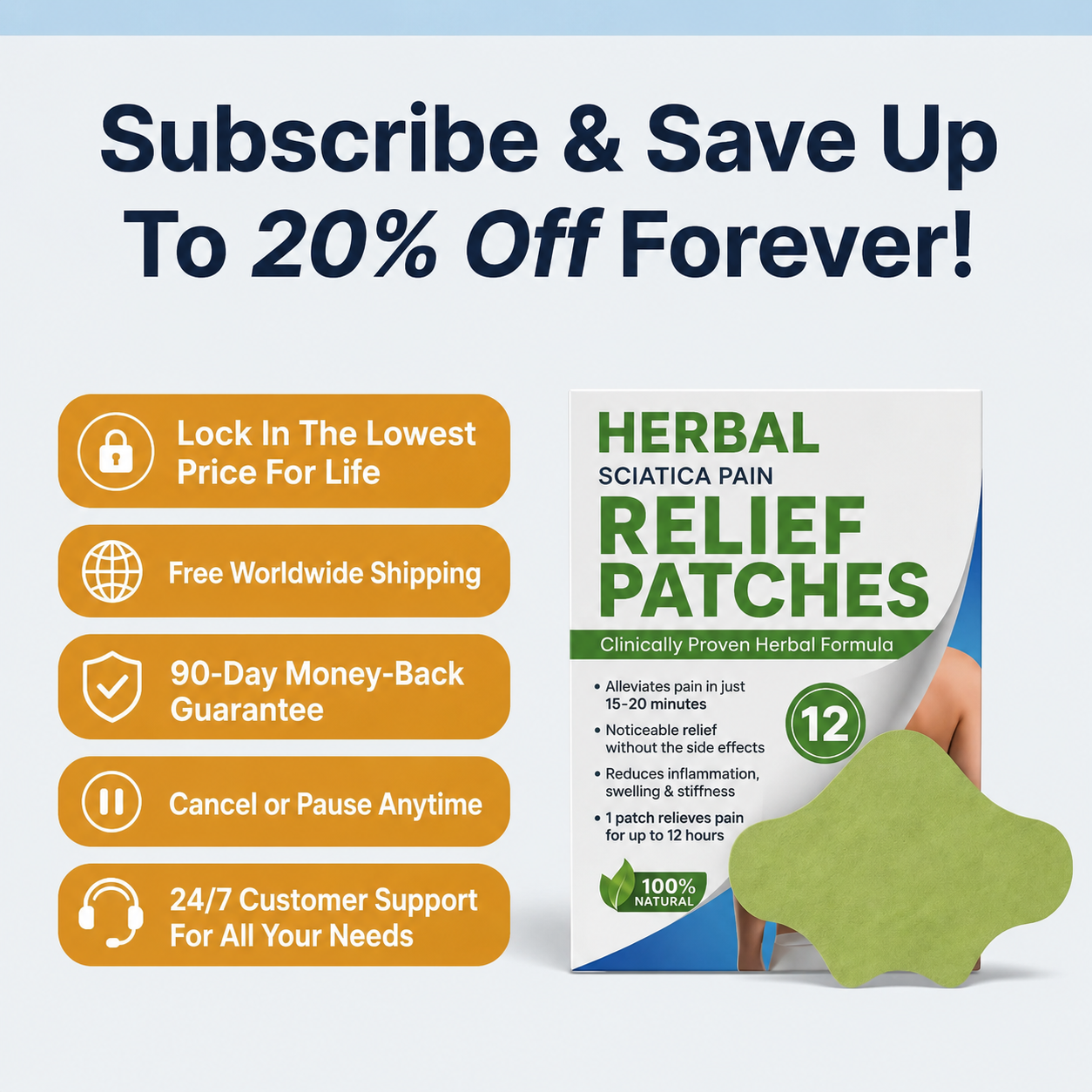 Herbal Sciatica Relief Patches